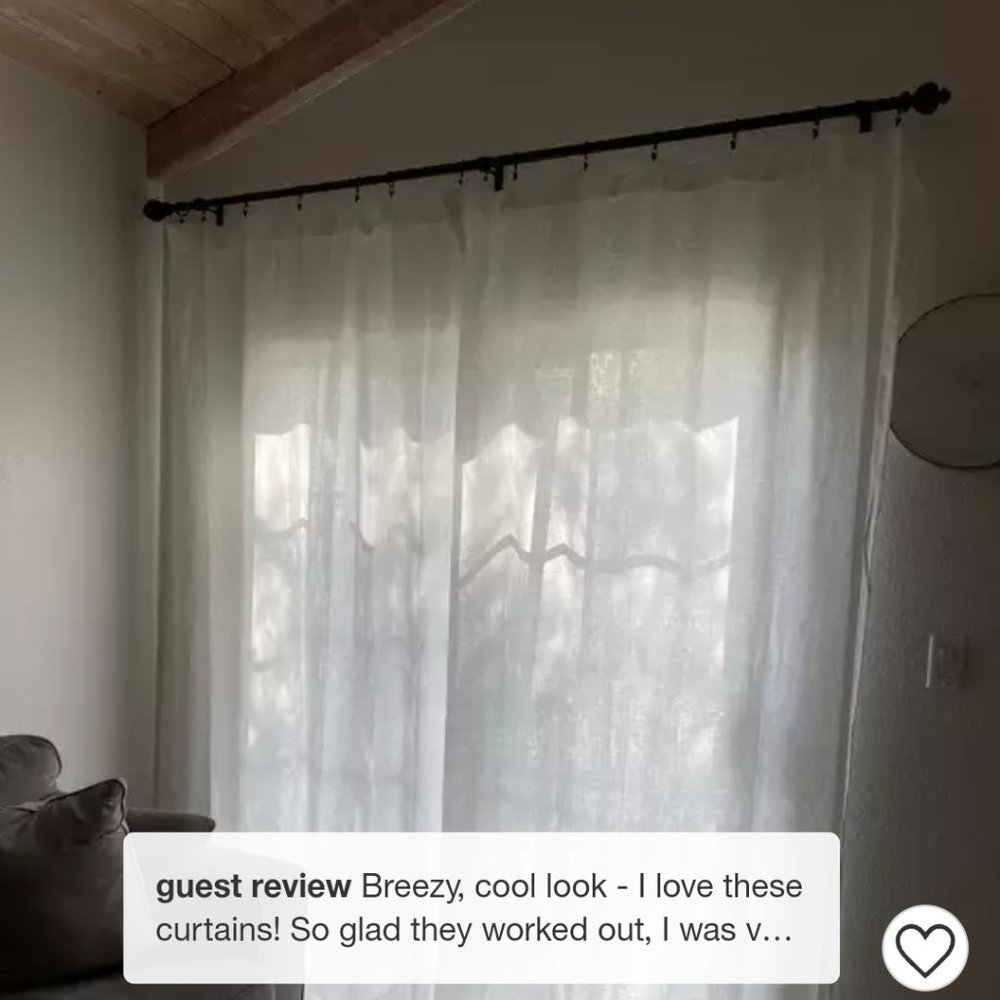 Pair of Threshold 100 percent linen curtains.